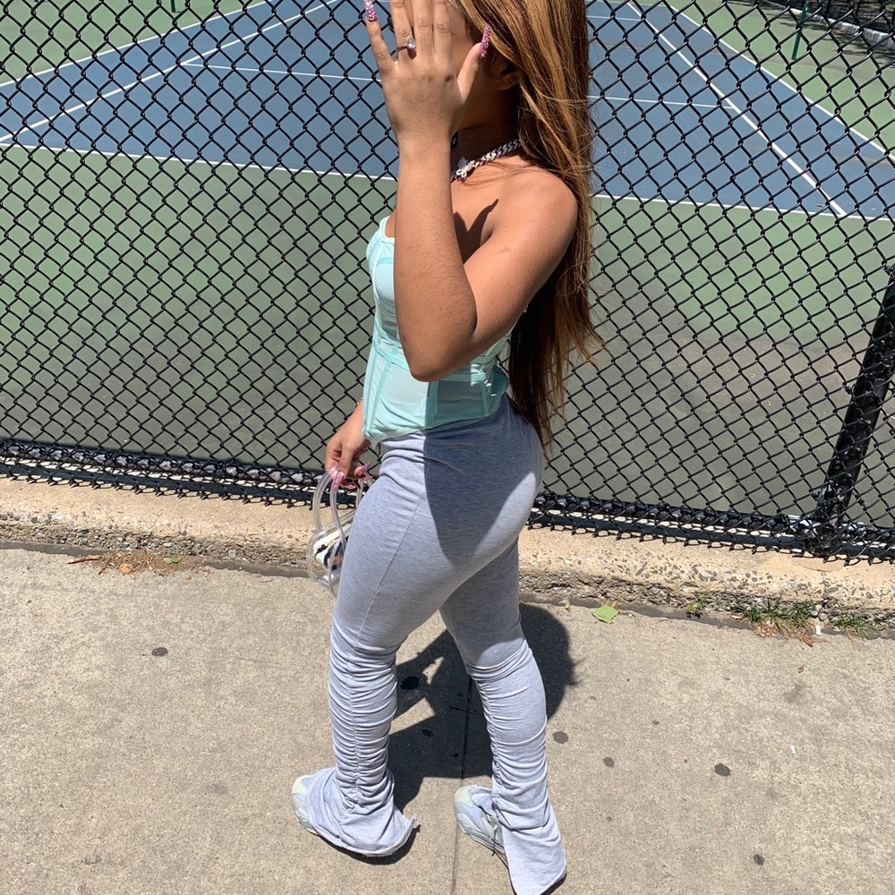Grey Stacked sweats